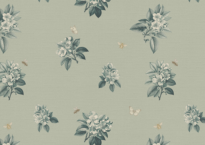 Upton, Apple Spray Bud Green - Twist&Fit Roman Blind - Image 7